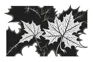 11:11 with maple leafs  tattoo design idea