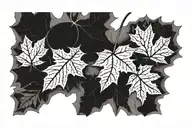 11:11 with maple leafs  tattoo design idea