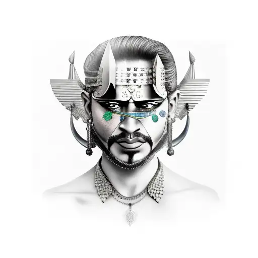 baghdad  crossed swords  tattoo design idea