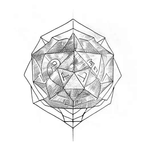 d20 tattoo design idea