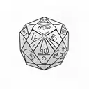 d20 tattoo design idea