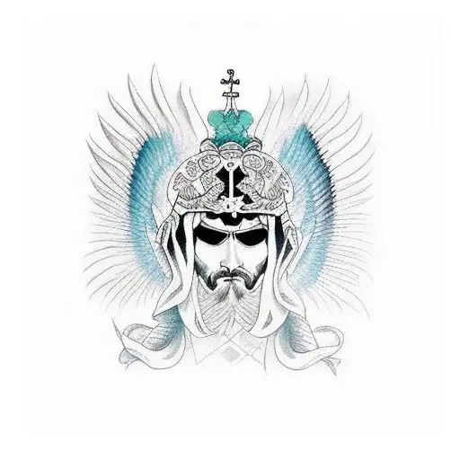 holy archangel Lucifer tattoo design idea