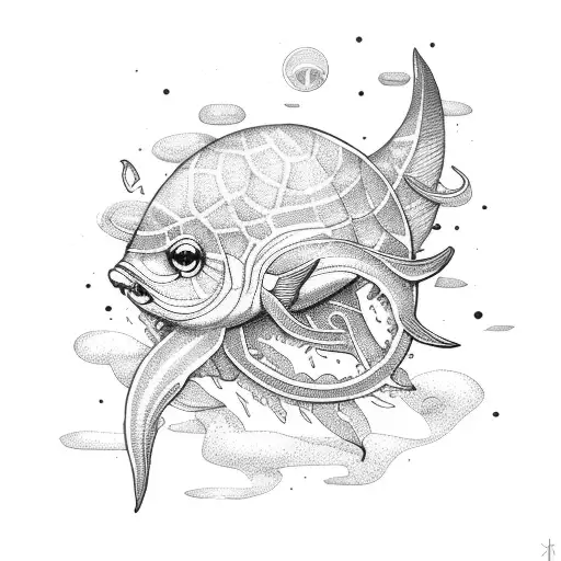 sunrise ocean tattoo design idea