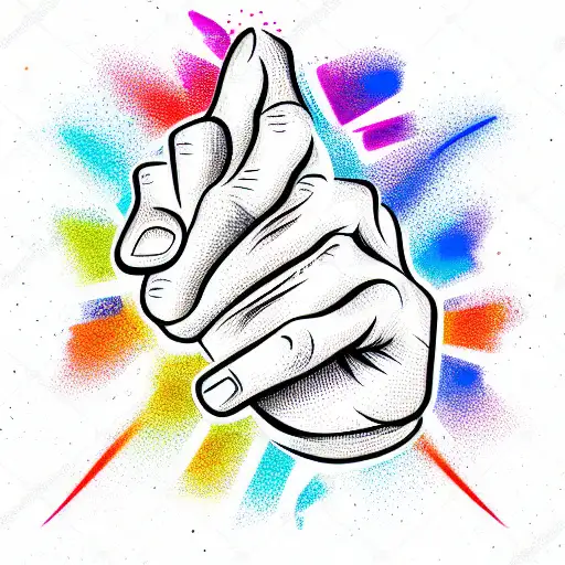 middle finger  tattoo design idea