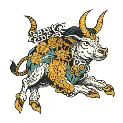 Taurus, time, Amelia, 14,1998, tattoo design idea