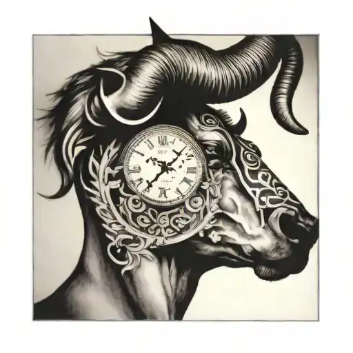 Taurus, time, Amelia, 14,1998, tattoo design idea