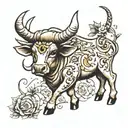 Taurus, time, Amelia, 14,1998, tattoo design idea