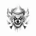 scary clown with tattoos tattoo design idea