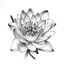 flower bouquet with carnation,daffodil,snowdrop, water lily  tattoo design idea