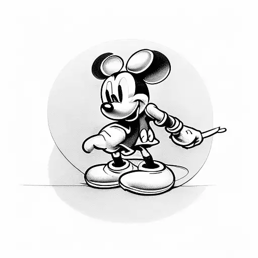 Mickey Mouse with camera  tattoo design idea