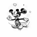Mickey Mouse with camera  tattoo design idea