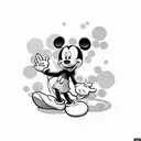 Mickey Mouse with camera  tattoo design idea