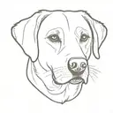 Labrador face tattoo tattoo design idea