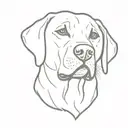 Labrador face tattoo tattoo design idea