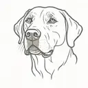 Labrador face tattoo tattoo design idea