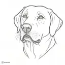 Labrador face tattoo tattoo design idea