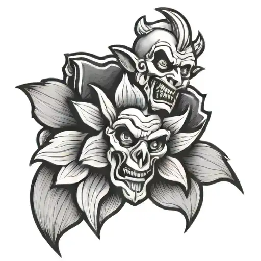 daffodil flower hatchet man icp hachetman small tattoo design idea
