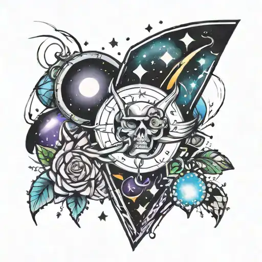galaxy and bet on me  tattoo design idea