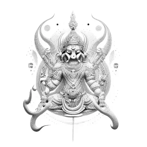 Samudra Manthana tattoo design idea