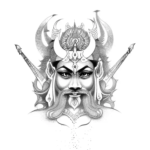Samudra Manthan tattoo design idea