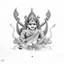 Samudra Manthana tattoo design idea