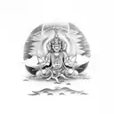 Samudra Manthan tattoo design idea