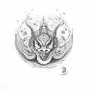 Samudra Manthan tattoo design idea