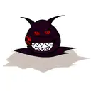 Gengar with sharingan and dark orb tattoo design idea