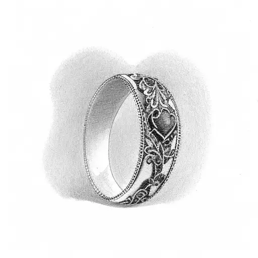 finger wedding band  tattoo design idea