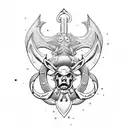 navy seal trident tattoo design idea