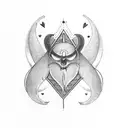 A tattoo design representing the bond of brotherhood and friendship, incorporating symbols of love and summer vibes. tattoo design idea