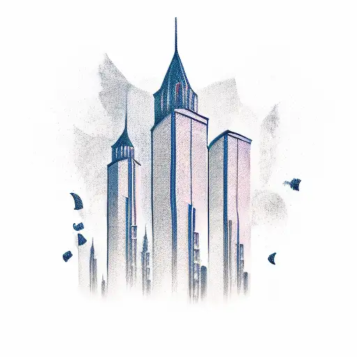 five towers tattoo design idea