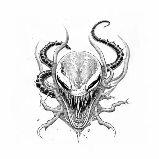 venom tattoo design idea