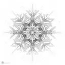 An intricate snowflake design inspired by skiing tattoo design idea