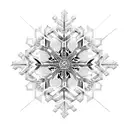 An intricate snowflake design inspired by skiing tattoo design idea