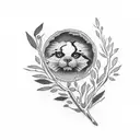 olive branch and albania tattoo design idea