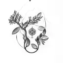 olive branch and albania tattoo design idea