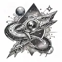 andromeda galaxy tattoo design idea