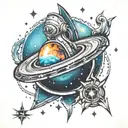 andromeda galaxy tattoo design idea
