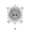 mexican aztec  tattoo design idea