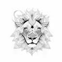 lion inside of butterfly  tattoo design idea
