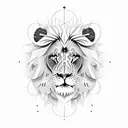 lion inside of butterfly  tattoo design idea