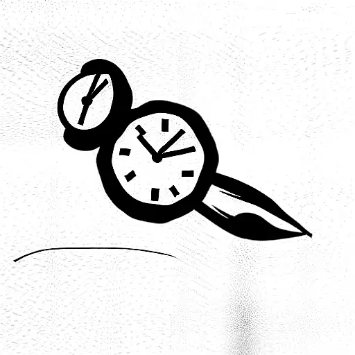 Salvador dali's melting clocks tattoo design idea