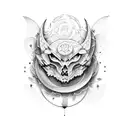 garter moon  tattoo design idea