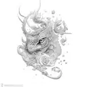 garter line tattoo design idea