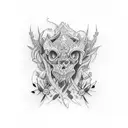 garter line tattoo design idea