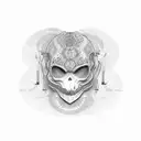 garter line tattoo design idea