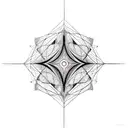 Abstract Geometrie long tattoo design idea