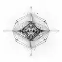 Abstract Geometrie long tattoo design idea