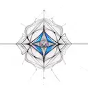 Abstract Geometrie long tattoo design idea